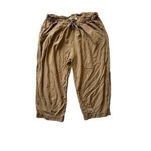 VINTAGE JAMS WORLD Bloomer Capri/Cropped khaki/tan pants, size women's Large